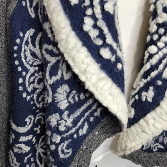 Sleeping on Snow First Snow Sweater Coat Cardi Navy Blue Anthropologie Small - Picture 5 of 12